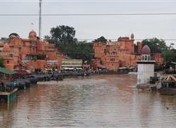 Ram Ghat beside the Mandakini River in Chitrakoot